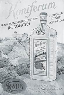 Reklamný obraz KONIFERUM továrne Slovlik
