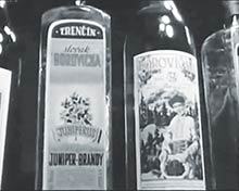 Sortiment trenčianskych  liehovín z dokumentu „Trenčín moje mesto“ rok 1965