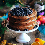 Vianočná čučoriedková torta