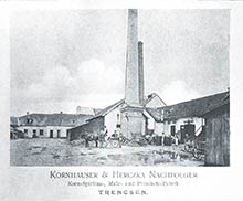 Pohľadnica z Trenčína  - Liehovar Kornhauser Herczka (zbúrané 1932)